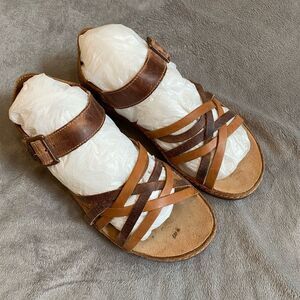 Chaco Toasted Brown Fallon Strappy Leather Sandals Women Size 7